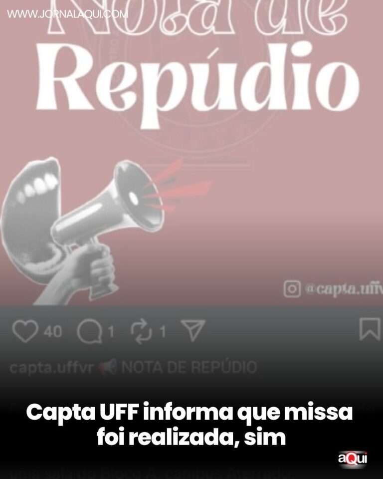 Capta UFF informa que missa foi realizada, sim