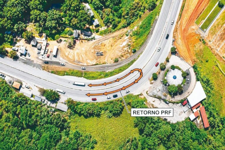 Retorno no km 233 da Via Dutra será fechado por seis meses  Serra das Araras